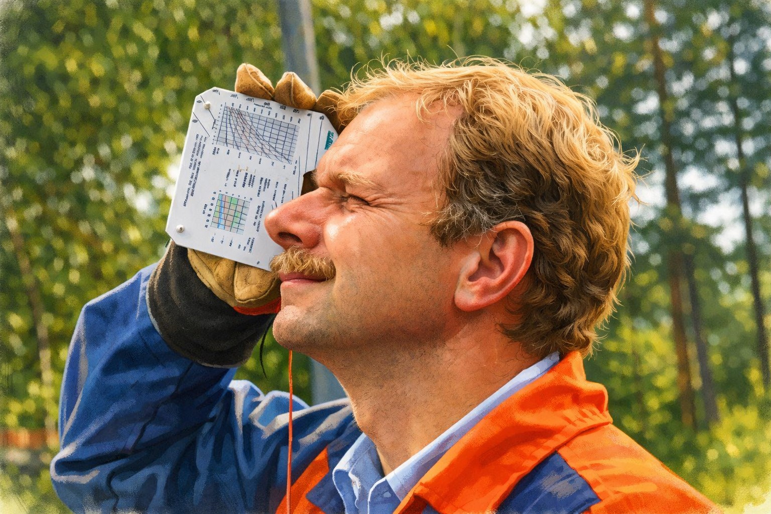 En bild på en skogsarbetare